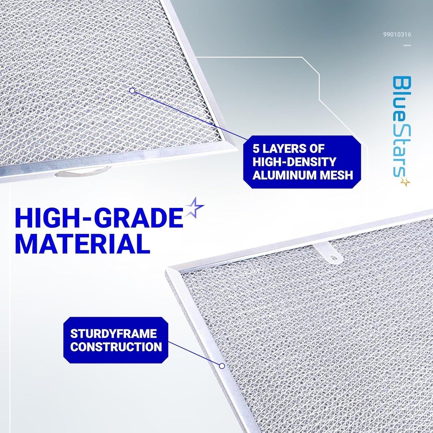 [Lifetime Warranty] 99010316 Range Hood Grease Filter 11 1/4" x 11 3/4" x 3/8" - Compatible with Broan Kenmore Sears QT20000 Series - Replaces S99010316 WA65AF 990721400A - Pack of 2 image 6