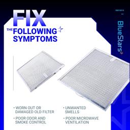 [Lifetime Warranty] 99010316 Range Hood Grease Filter 11 1/4" x 11 3/4" x 3/8" - Compatible with Broan Kenmore Sears QT20000 Series - Replaces S99010316 WA65AF 990721400A - Pack of 2 thumbnail 2