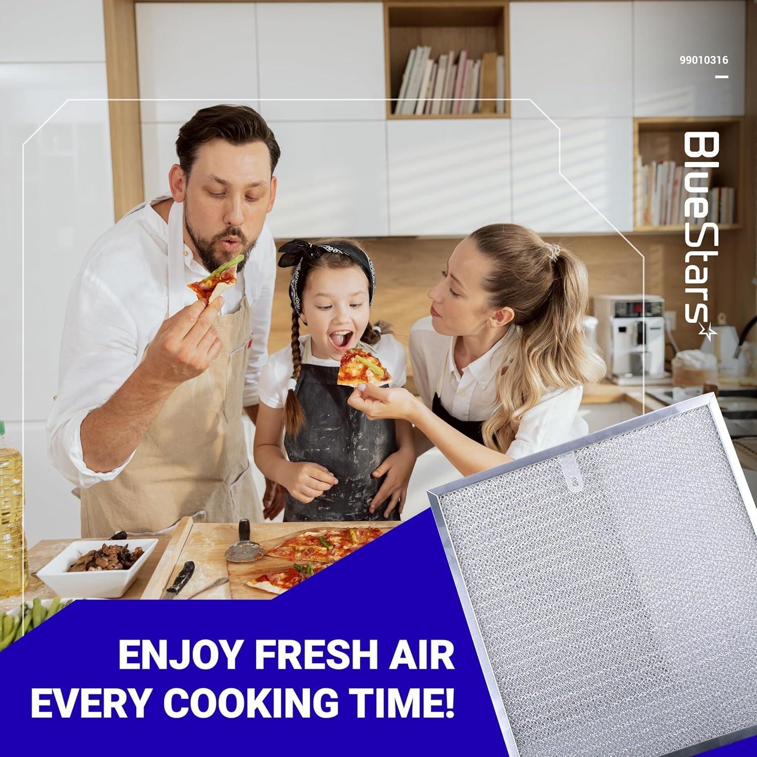 [Lifetime Warranty] 99010316 Range Hood Grease Filter 11 1/4" x 11 3/4" x 3/8" - Compatible with Broan Kenmore Sears QT20000 Series - Replaces S99010316 WA65AF 990721400A - Pack of 2 image 3