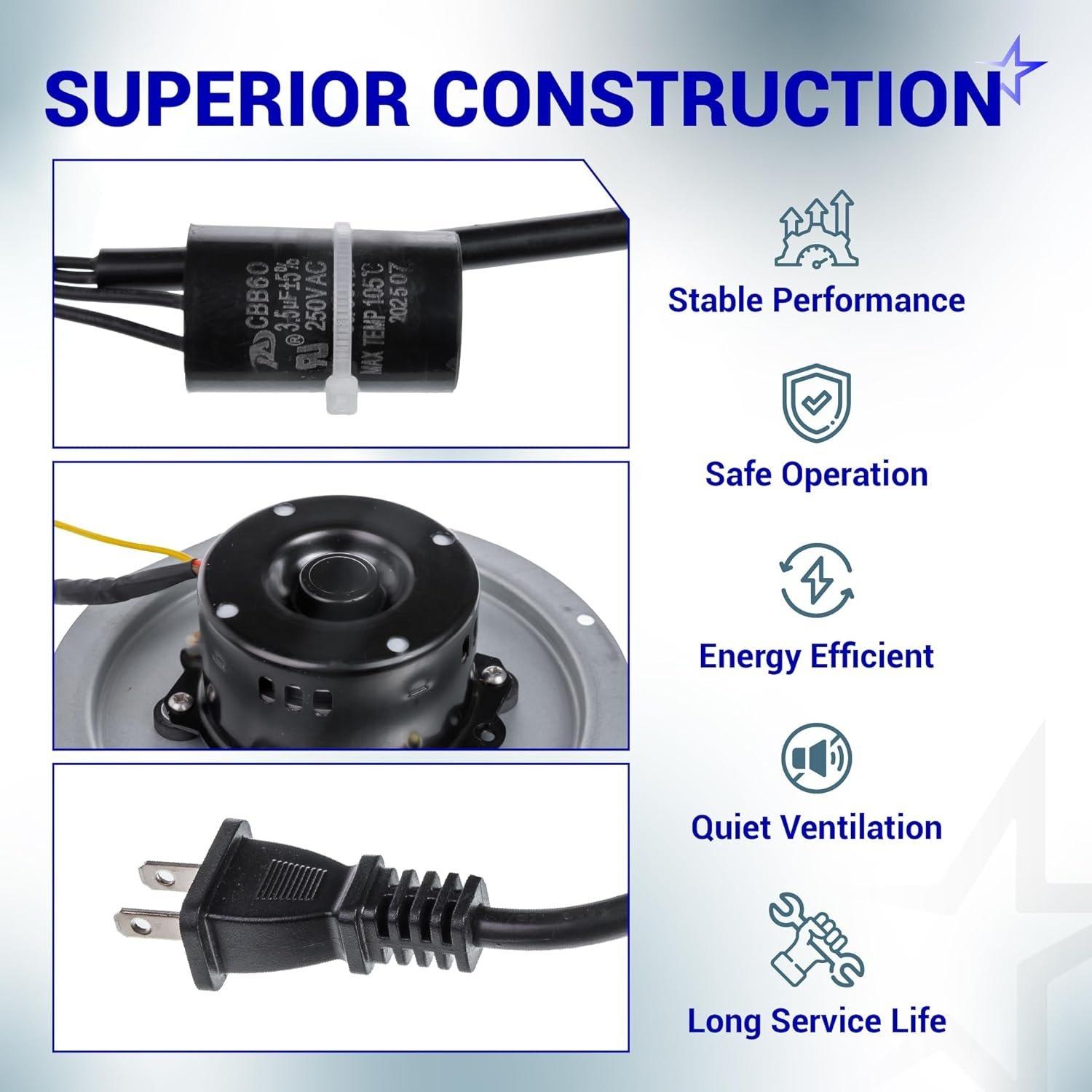 [Lifetime Warranty] 0695B000 695B000 Bathroom Fan Motor Assembly image 4