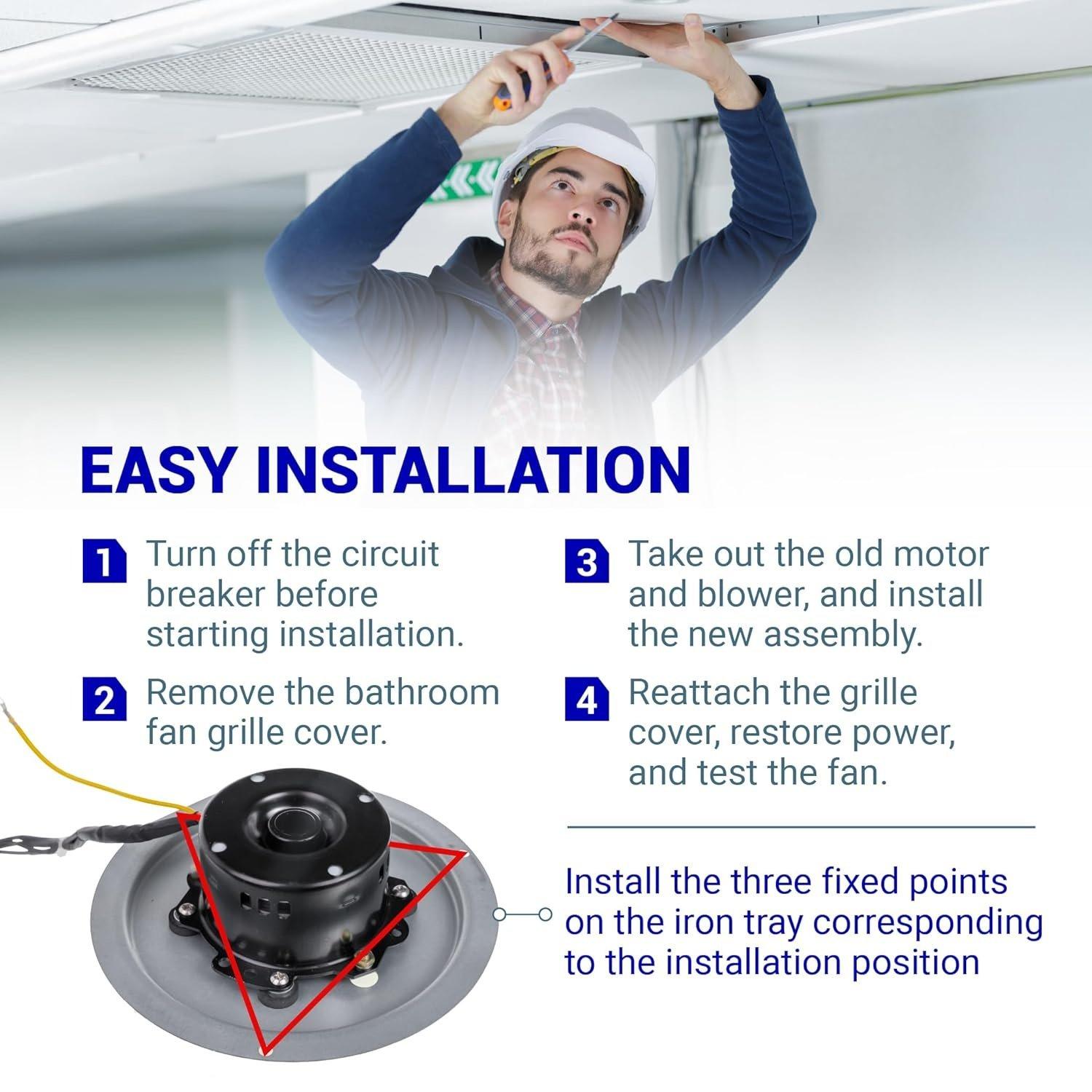 [Lifetime Warranty] 0695B000 695B000 Bathroom Fan Motor Assembly image 3