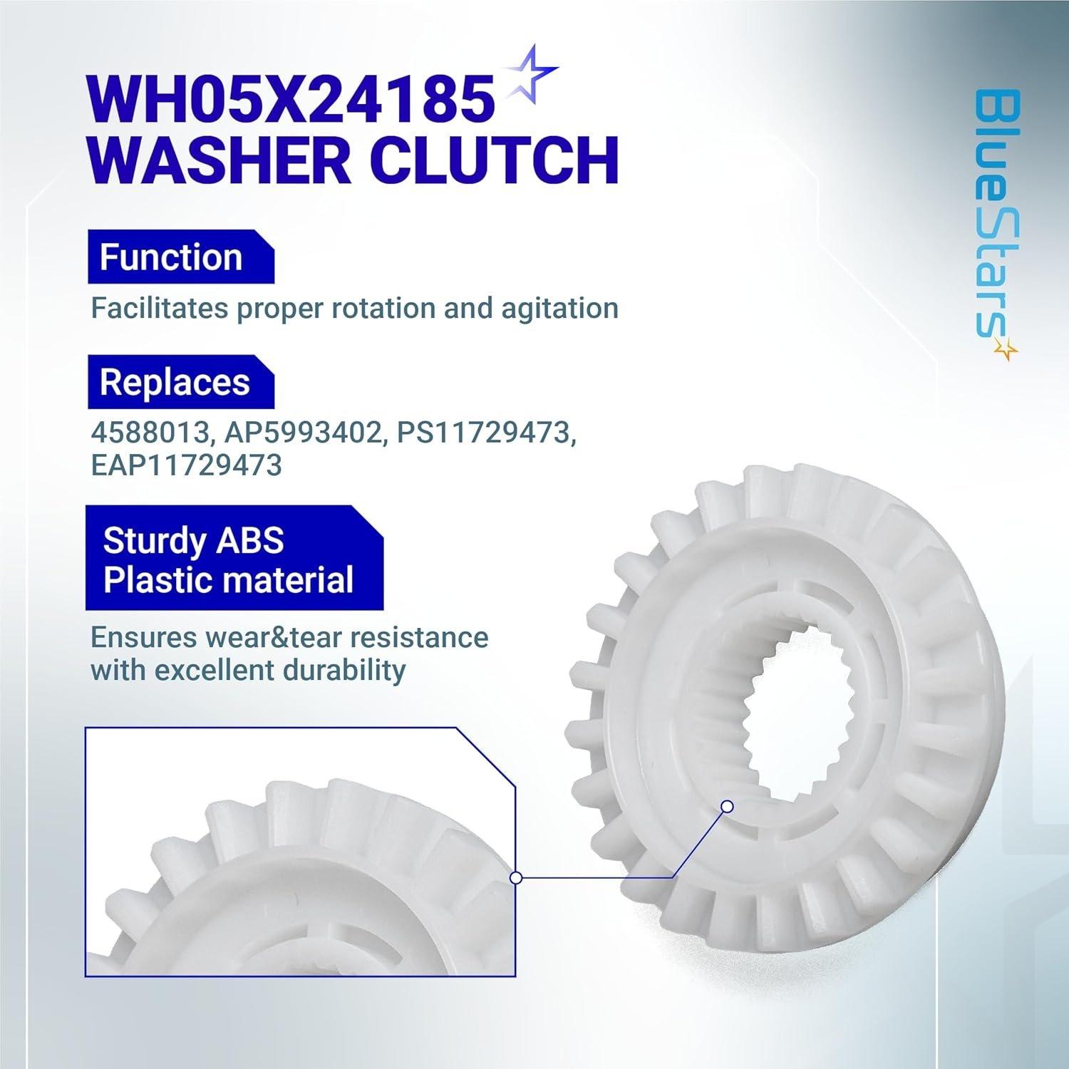 [Lifetime Warranty] WH01X27538 Washer Drive Belt & WH05X24185 Washing Machine Clutch & WH01X24434 Washer Spring - for GE Hotpoint Clothes Washer - Replaces 4588013 AP5993402 PS11729473 EAP11729473 image 7