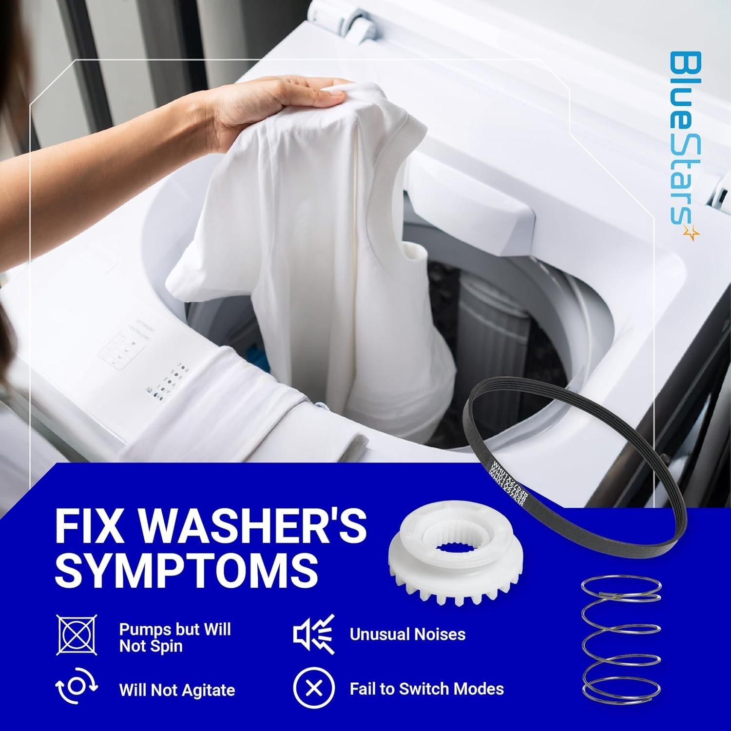 [Lifetime Warranty] WH01X27538 Washer Drive Belt & WH05X24185 Washing Machine Clutch & WH01X24434 Washer Spring - for GE Hotpoint Clothes Washer - Replaces 4588013 AP5993402 PS11729473 EAP11729473 image 6