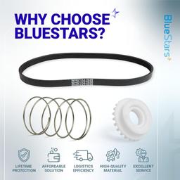 [Lifetime Warranty] WH01X27538 Washer Drive Belt & WH05X24185 Washing Machine Clutch & WH01X24434 Washer Spring - for GE Hotpoint Clothes Washer - Replaces 4588013 AP5993402 PS11729473 EAP11729473 thumbnail 2