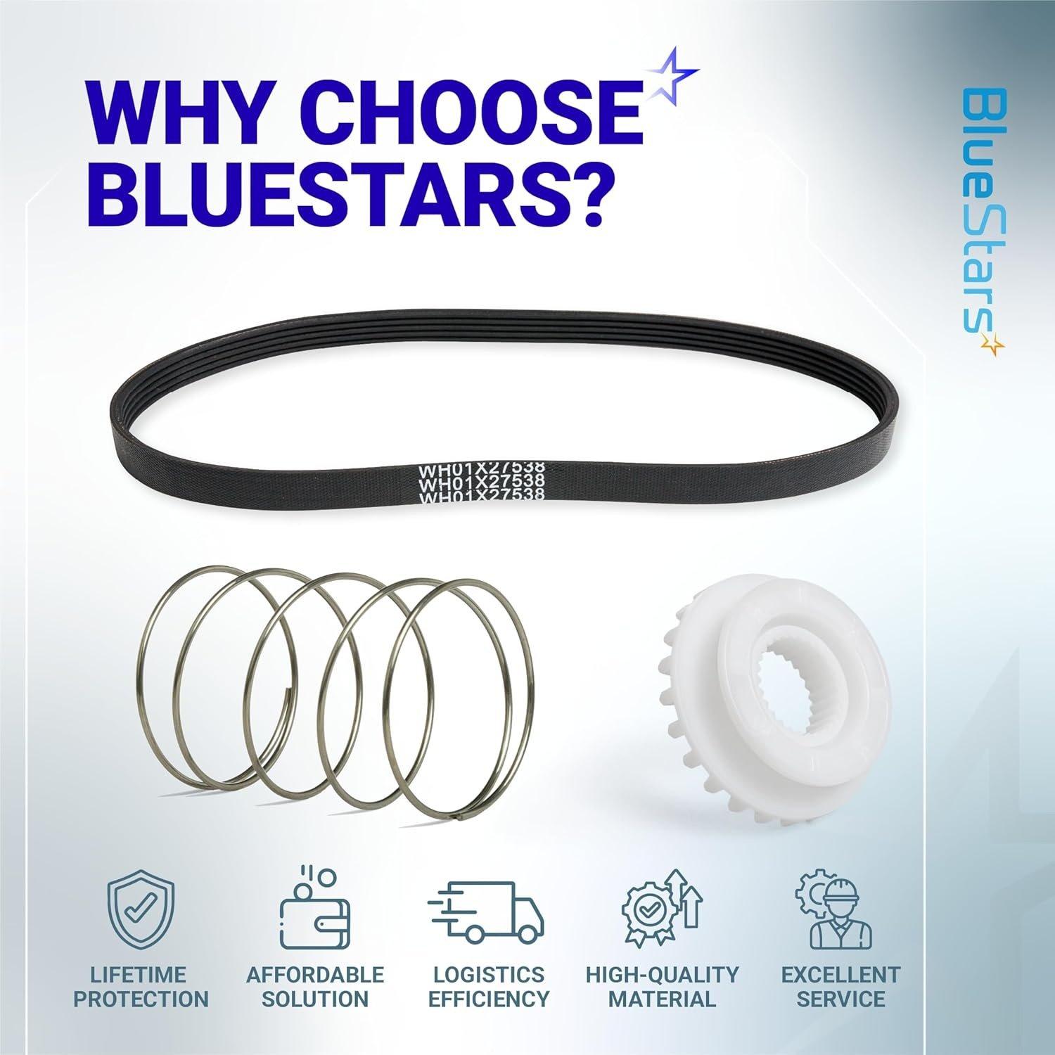 [Lifetime Warranty] WH01X27538 Washer Drive Belt & WH05X24185 Washing Machine Clutch & WH01X24434 Washer Spring - for GE Hotpoint Clothes Washer - Replaces 4588013 AP5993402 PS11729473 EAP11729473 image 2