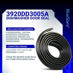 [Lifetime Warranty] 3920DD3005A Dishwasher Door Gasket Seal - LG and Kenmore Dishwasher - Replaces 1267456 AP4437203 AH3522654 PS3522654 EAP3522654 PD00001769 3920DD3003A thumbnail 6
