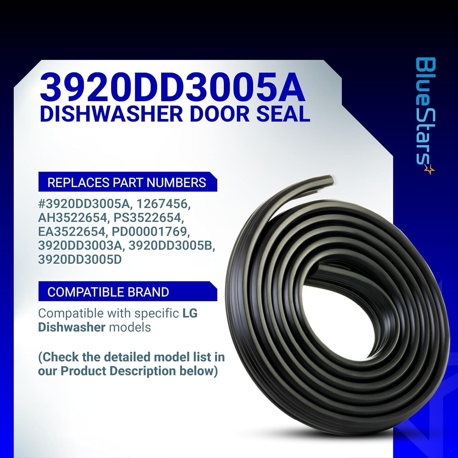 [Lifetime Warranty] 3920DD3005A Dishwasher Door Gasket Seal - LG and Kenmore Dishwasher - Replaces 1267456 AP4437203 AH3522654 PS3522654 EAP3522654 PD00001769 3920DD3003A image 6