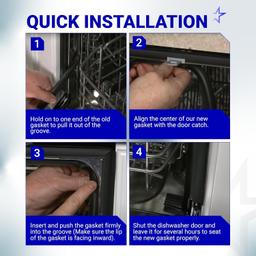 [Lifetime Warranty] 3920DD3005A Dishwasher Door Gasket Seal - LG and Kenmore Dishwasher - Replaces 1267456 AP4437203 AH3522654 PS3522654 EAP3522654 PD00001769 3920DD3003A thumbnail 4