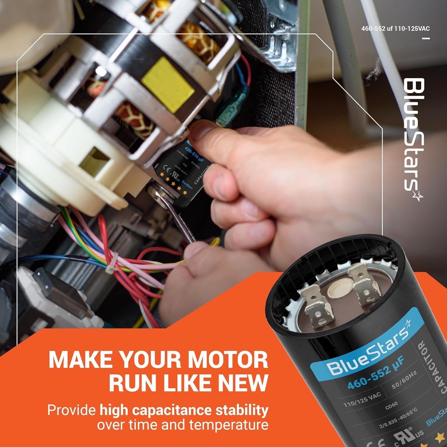 [Lifetime Warranty] 460-552 uF MFD 110-125 VAC CD60 50/60 Hz Round Motor Start Capacitor - Fits AC Motor Run, Fan Start, Heat Pump image 2