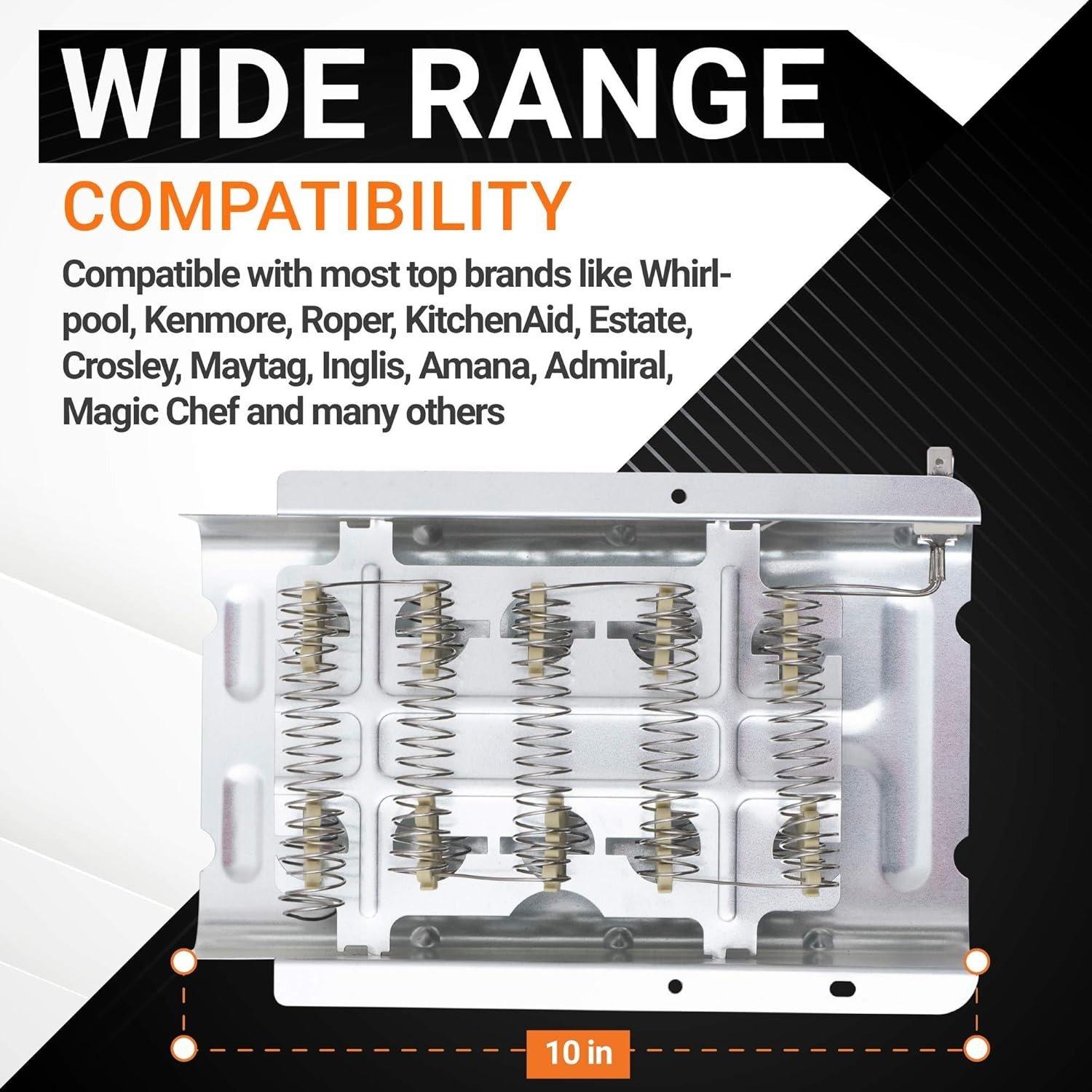 [Lifetime Warranty] 279838 WED5000DW2 Dryer Heating Element 3977767 3392519 Thermal fuse Dryer Repair Kit For Whirlpool Kenmore MEDB835DW4 GEW9250PW1 GEW9250PW0 WED5100HW1 WED8300SW2 GEW9200LW1 image 5