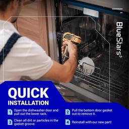 [Lifetime Warranty] 5304500204 Dishwasher Bottom Door Gasket Replacement - Compatible with Frigidaire Kenmore Crosley Dishwashers - Replaces 4246132, AP5962194, PS11703834 thumbnail 2