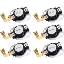 [Lifetime Warranty] 3977767 Dryer Thermostat Replacement - Compatible with Whirlpool & Kenmore Dryers - Replaces 3399693 WP3977767 WP3977767VP - Pack of 6 thumbnail 0