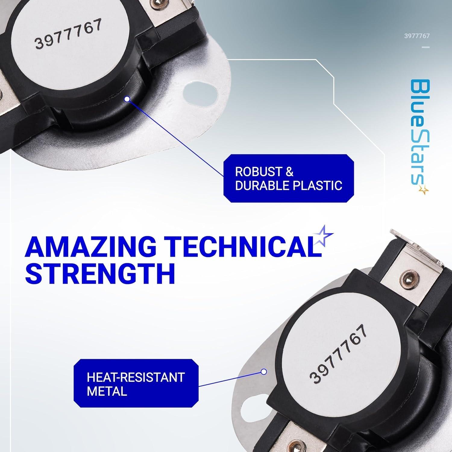 [Lifetime Warranty] 3977767 Dryer Thermostat Replacement - Compatible with Whirlpool & Kenmore Dryers - Replaces 3399693 WP3977767 WP3977767VP - Pack of 6 image 6