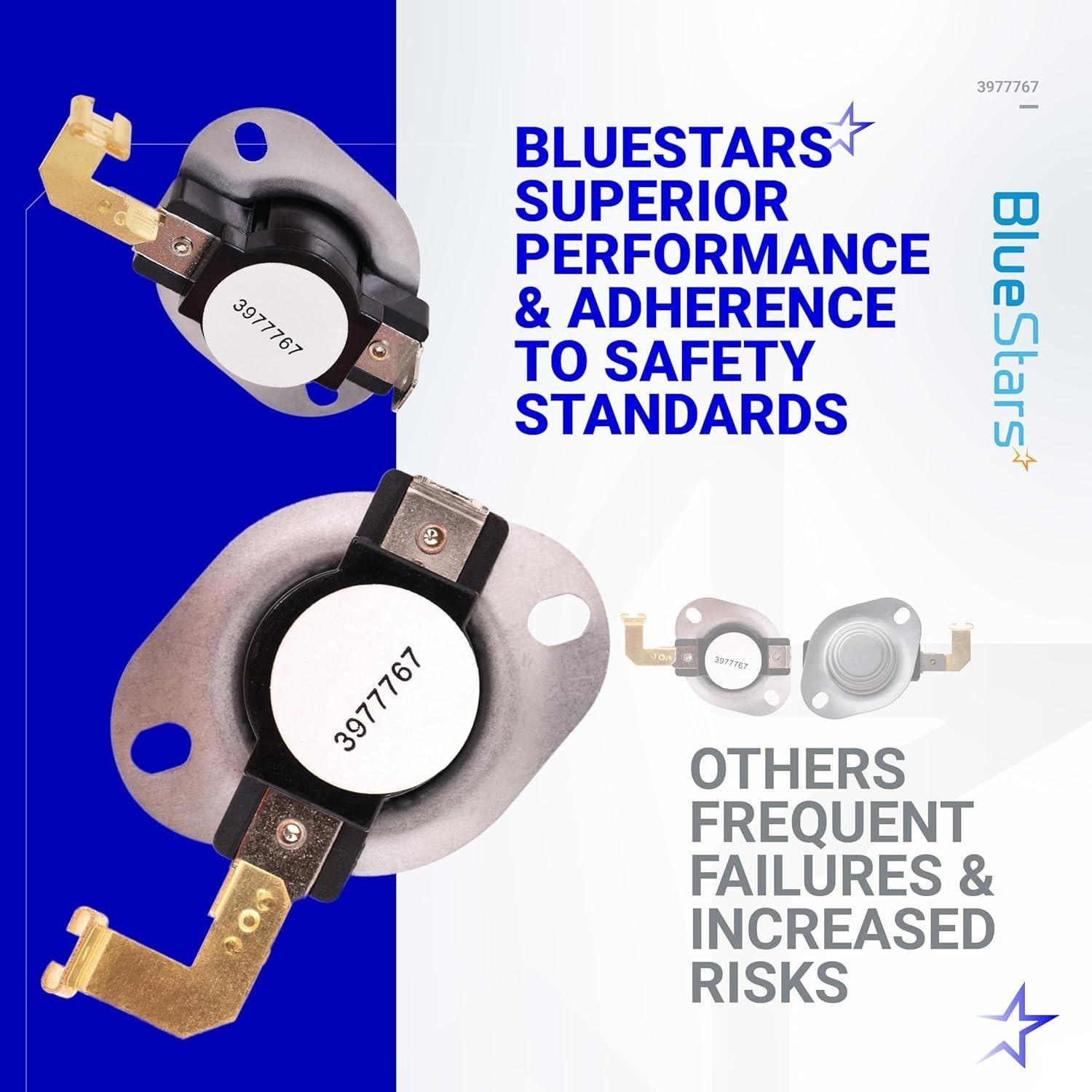 [Lifetime Warranty] 3977767 Dryer Thermostat Replacement - Compatible with Whirlpool & Kenmore Dryers - Replaces 3399693 WP3977767 WP3977767VP - Pack of 6 image 2