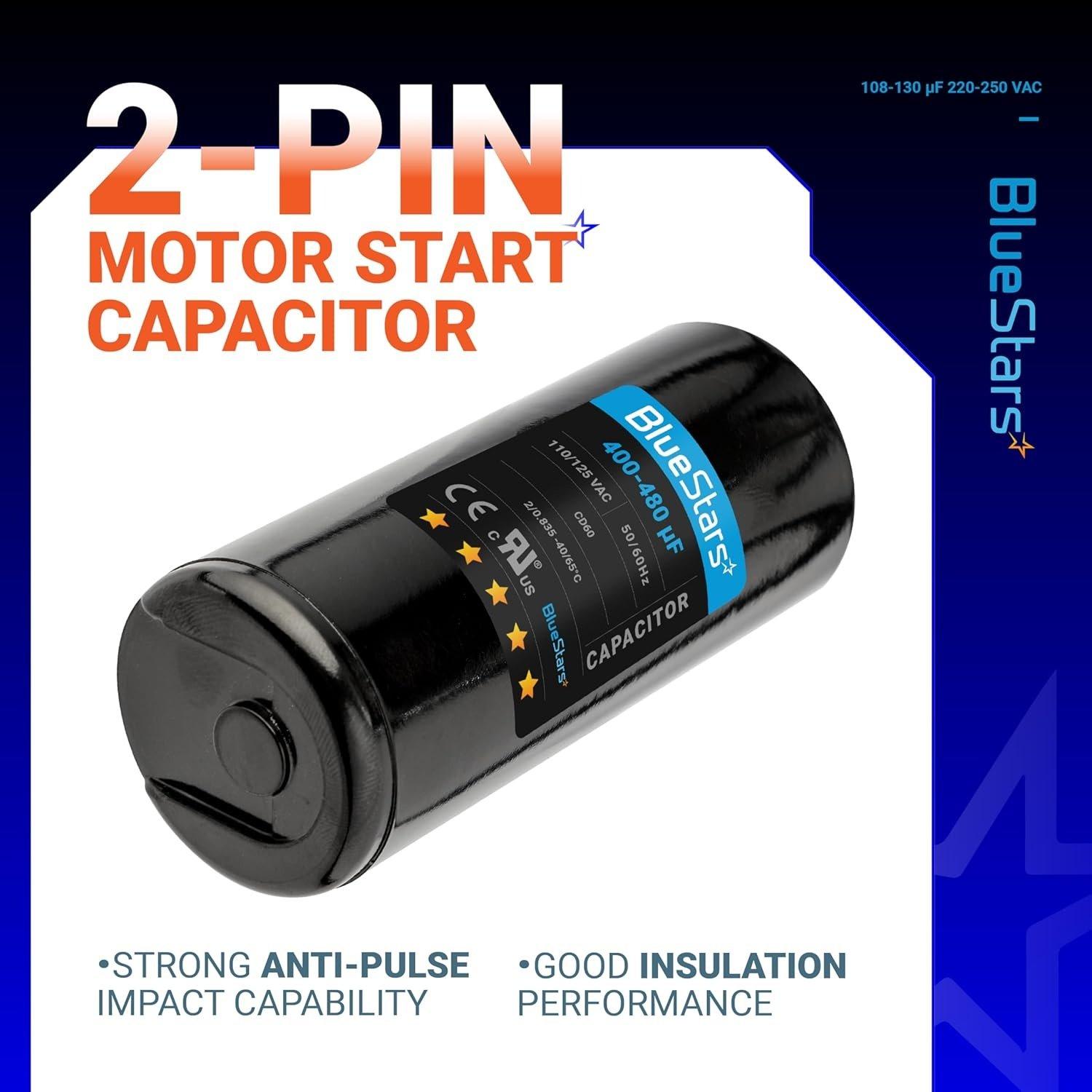 [Lifetime Warranty] 400-480 uF MFD 110-125 VAC Round Motor Start Capacitor 50/60 Hz AC Electric Replacement image 9