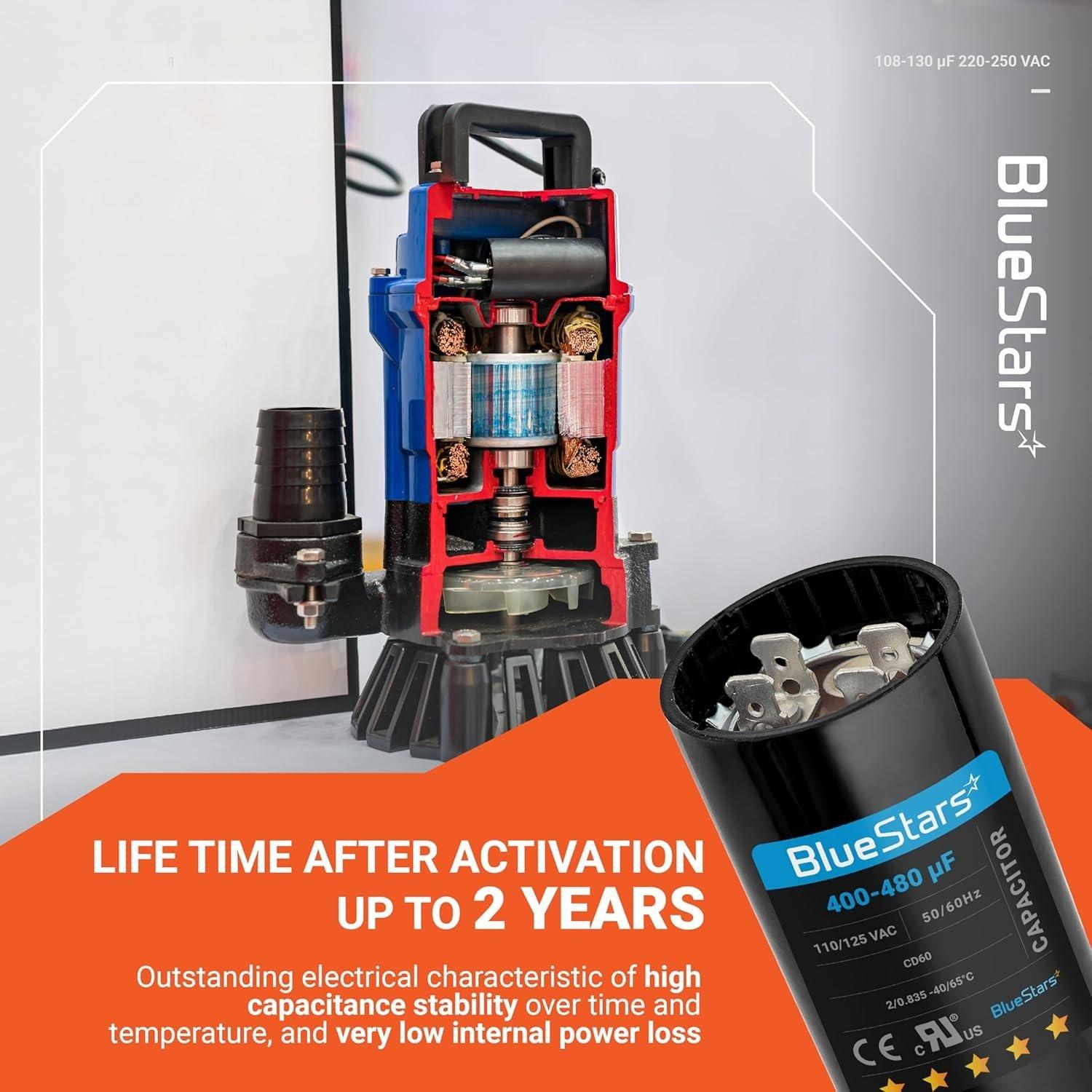 [Lifetime Warranty] 400-480 uF MFD 110-125 VAC Round Motor Start Capacitor 50/60 Hz AC Electric Replacement image 4