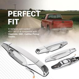 [Lifetime Warranty] 22738722 Front Right Passenger Side Exterior Chrome Door Handle thumbnail 2