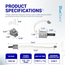 [Lifetime Warranty] Gas Range Oven Igniter WB13X25500 thumbnail 6