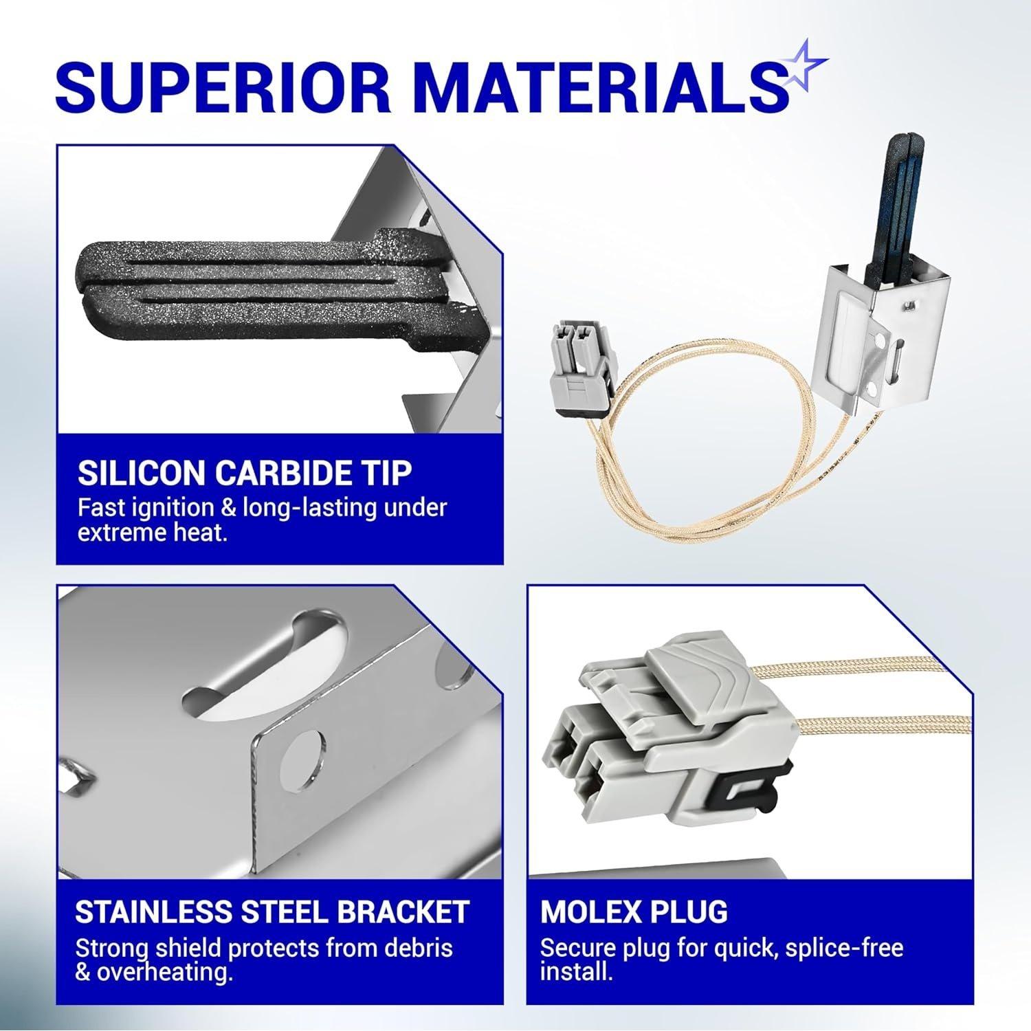 [Lifetime Warranty] Gas Range Oven Igniter WB13X25500 image 2