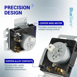 [Lifetime Warranty] W10745655 Dryer Timer - Compatible with Maytag Whirlpool Crosley Amana 230VAC 60Hz Dryer Models YNED4655EW1 4KWED4605FW0 - Replaces W10857612 W10436308 AP6003908 thumbnail 5