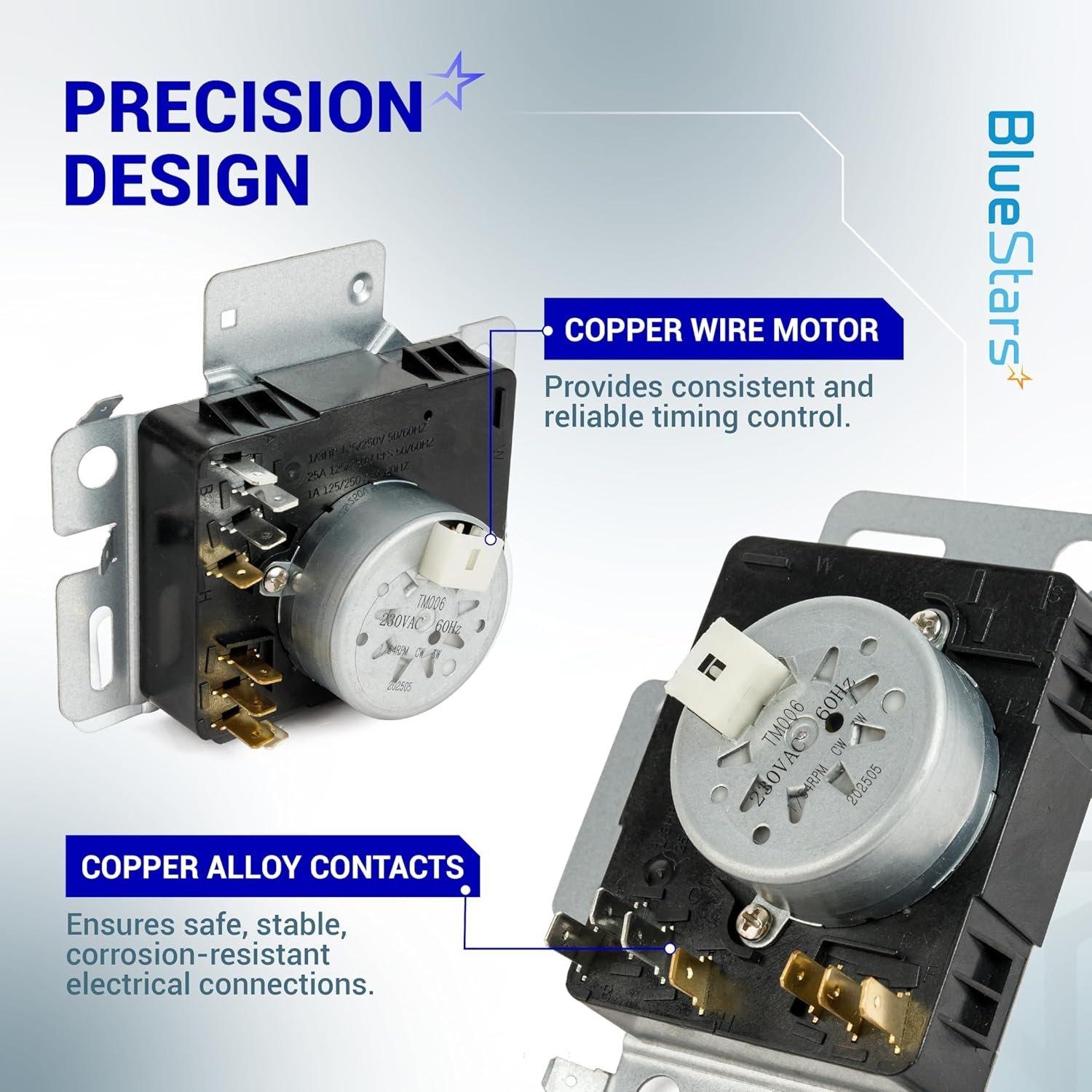 [Lifetime Warranty] W10745655 Dryer Timer - Compatible with Maytag Whirlpool Crosley Amana 230VAC 60Hz Dryer Models YNED4655EW1 4KWED4605FW0 - Replaces W10857612 W10436308 AP6003908 image 5
