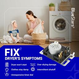 [Lifetime Warranty] W10745655 Dryer Timer - Compatible with Maytag Whirlpool Crosley Amana 230VAC 60Hz Dryer Models YNED4655EW1 4KWED4605FW0 - Replaces W10857612 W10436308 AP6003908 thumbnail 4