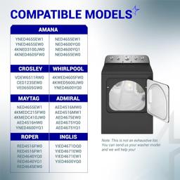 [Lifetime Warranty] W10745655 Dryer Timer - Compatible with Maytag Whirlpool Crosley Amana 230VAC 60Hz Dryer Models YNED4655EW1 4KWED4605FW0 - Replaces W10857612 W10436308 AP6003908 thumbnail 8