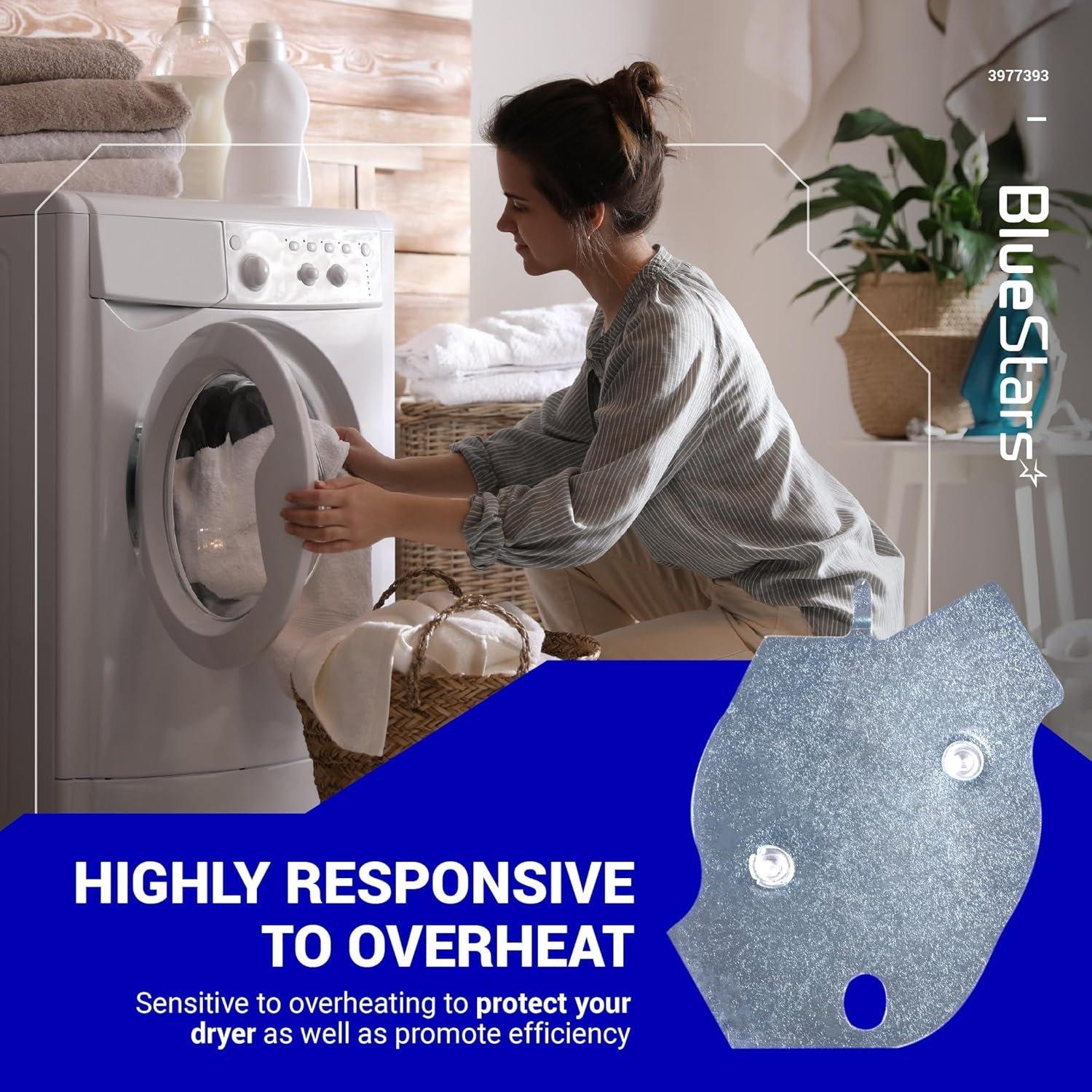 [Lifetime Warranty] 3977393 Dryer Thermal Fuse - Compatible with Whirlpool Maytag Roper Kenmore KitchenAid Dryers - Replaces 279816VP 2651 3399848 AP3094244 PS334299 EAP334299 - Pack of 4 image 5