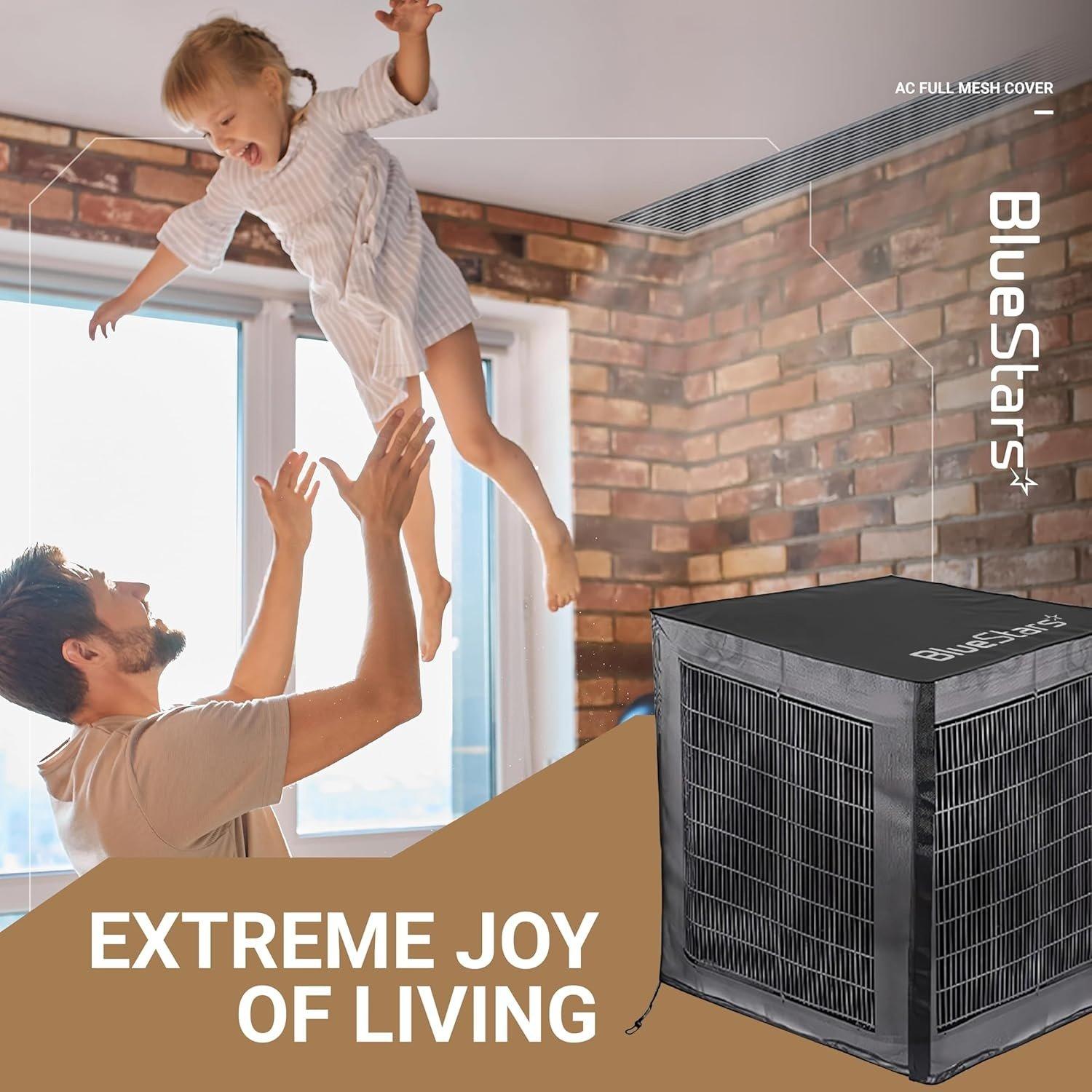 [Lifetime Warranty] 2 in 1 Central Air Conditioner Cover for Outside Units 36"x36"x40" - Full Mesh Design & Detachable Waterproof Top AC Cover image 4
