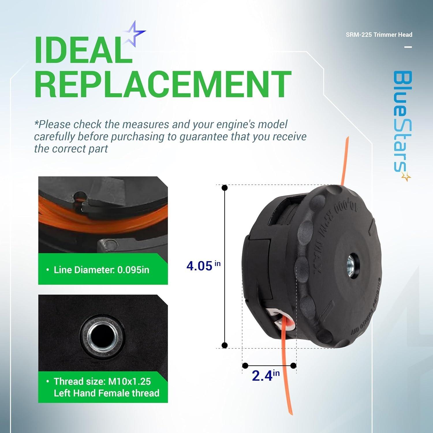 [Lifetime Warranty] SRM-225 String Trimmer Head - Pack of 2 image 1