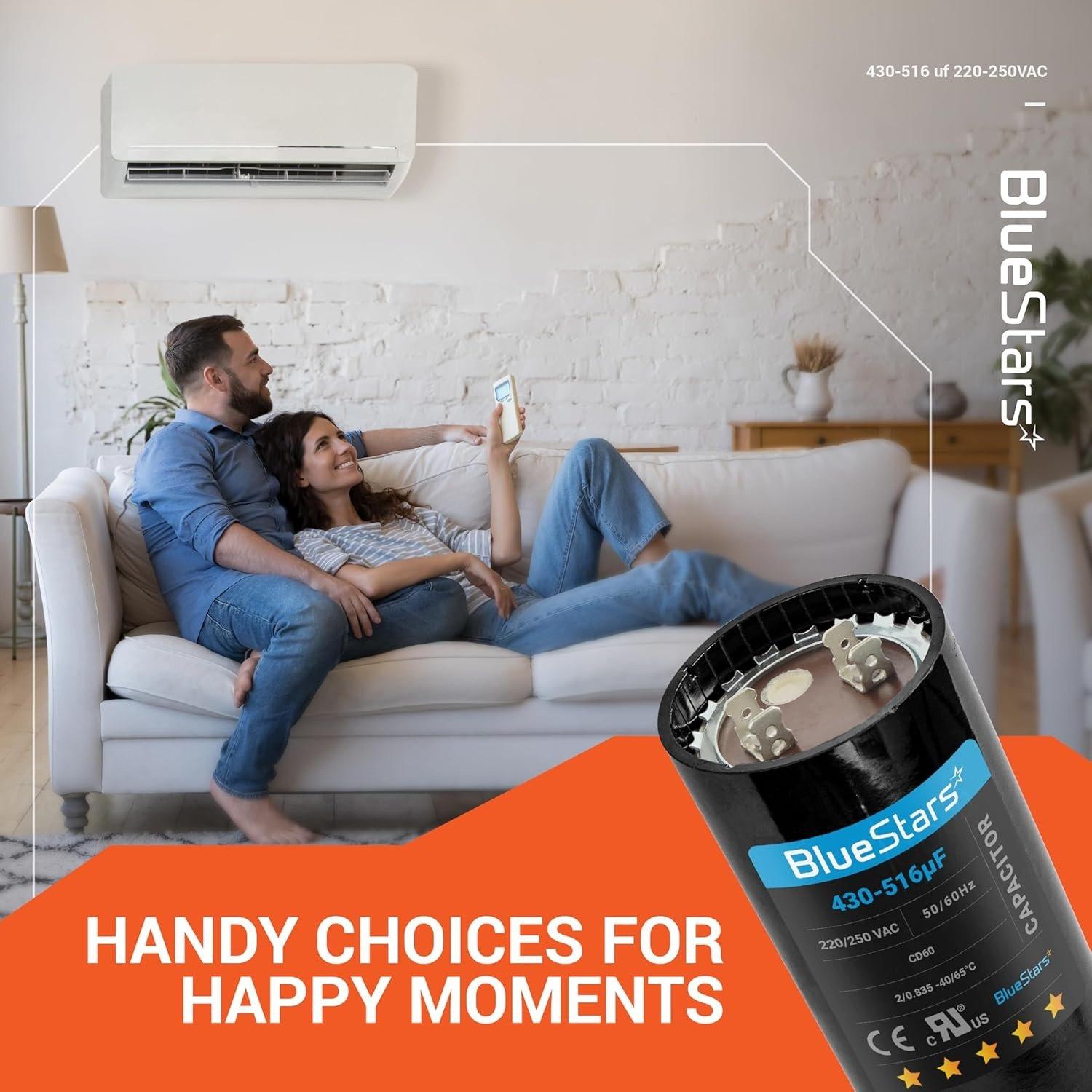 [Lifetime Warranty] 430-516 uF MFD 220-250 VAC Â±20% Round Start Capacitor 50/60 Hz - Fits Single-Phase Electric Motors image 7