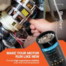[Lifetime Warranty] 430-516 uF MFD 220-250 VAC Â±20% Round Start Capacitor 50/60 Hz - Fits Single-Phase Electric Motors thumbnail 4