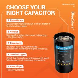 [Lifetime Warranty] 540-648 uF MFD 110-125 VAC ±20% CD60 Round Start Capacitor - Fits OEM Single Phase Motor, Heat Pump thumbnail 2