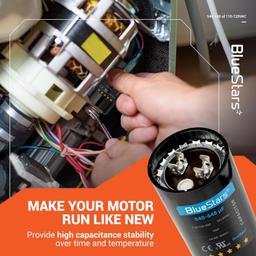 [Lifetime Warranty] 540-648 uF MFD 110-125 VAC ±20% CD60 Round Start Capacitor - Fits OEM Single Phase Motor, Heat Pump thumbnail 1
