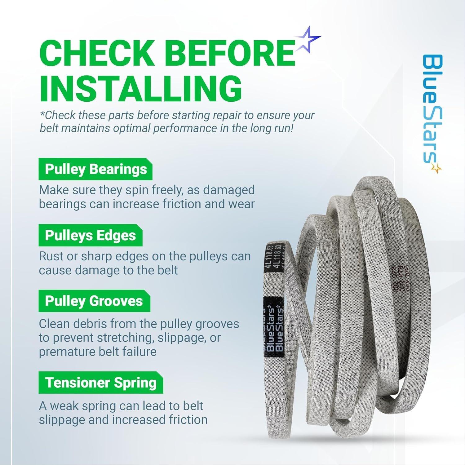 [Lifetime Warranty] GX25628 Deck Belt - 0.5'' x 118.63'' image 1