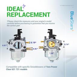 [Lifetime Warranty] 38744 127-9008 Carburetor Compatible with Toro Power Clear thumbnail 6