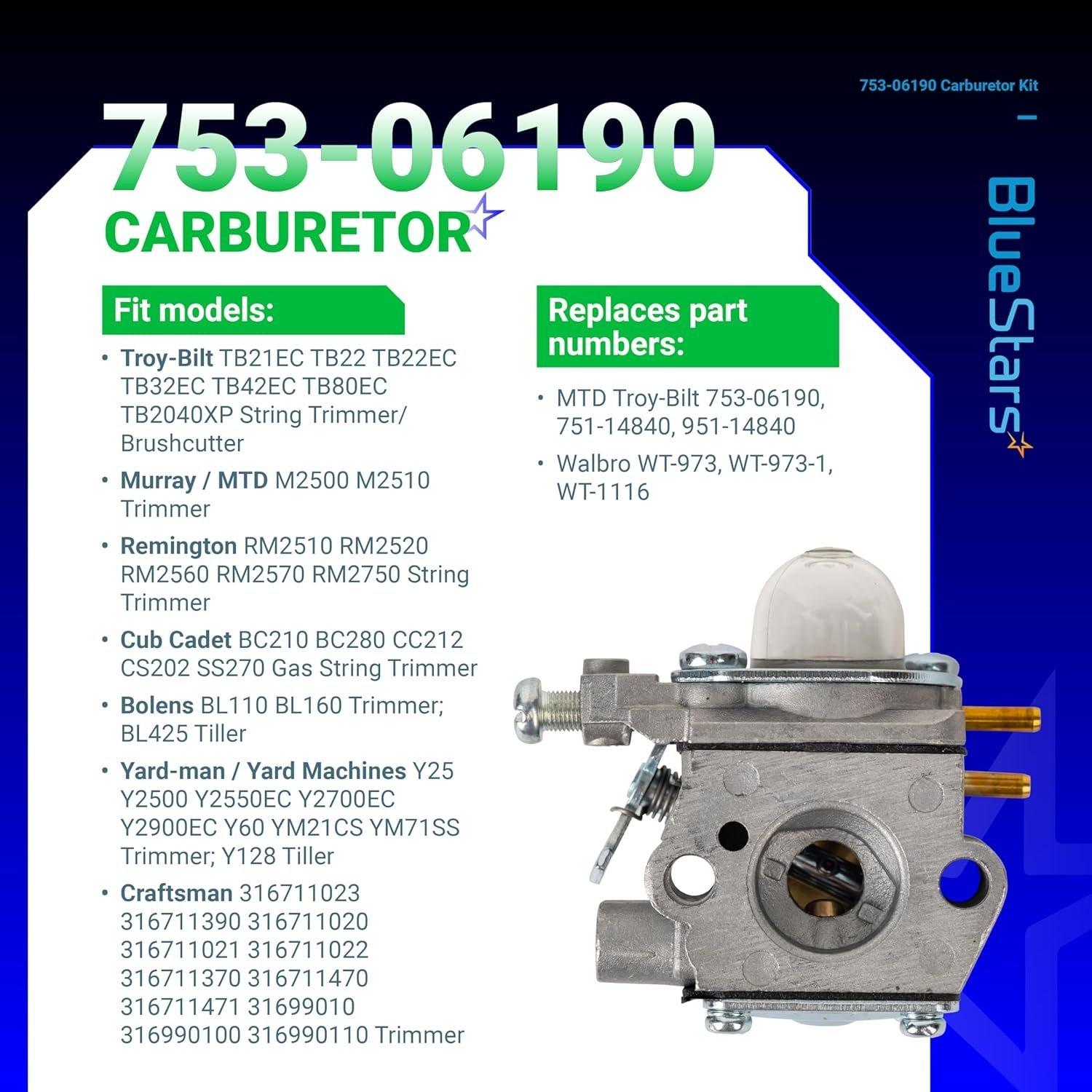 [Lifetime Warranty] 753-06190 WT-973 Carburetor image 6