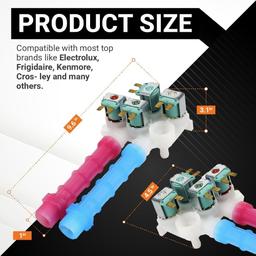 [Lifetime Warranty] 134637810 Water Inlet Valve - Compatible with Frigidaire Kemore Electrolux Crosley Washing Machine - Replaces 134637800,7134637810,AP4368791,PS2349248, 1482877 thumbnail 5