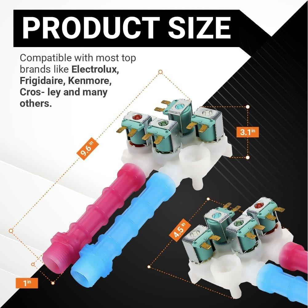 [Lifetime Warranty] 134637810 Water Inlet Valve - Compatible with Frigidaire Kemore Electrolux Crosley Washing Machine - Replaces 134637800,7134637810,AP4368791,PS2349248, 1482877 image 5