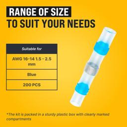 [Lifetime Warranty] 200 PCS Blue Solder Seal Wire Connectors thumbnail 4