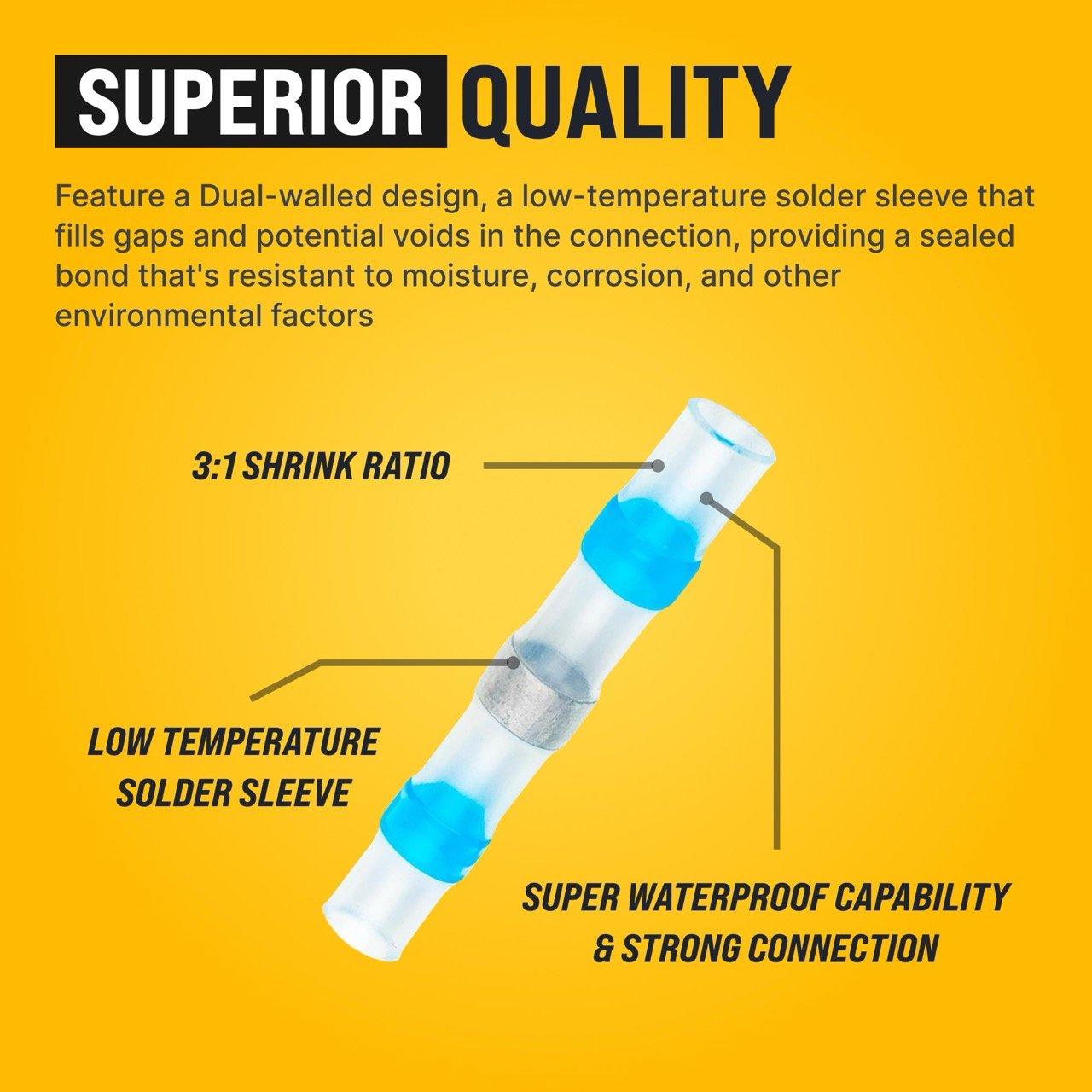 [Lifetime Warranty] 200 PCS Blue Solder Seal Wire Connectors image 6