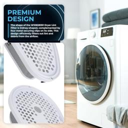 [Lifetime Warranty] W10828351 Dryer Lint Filter & Cover with Stainless Steel Mesh Screen - Compatible with Whirlpool Kenmore Dryer/Washer - Replaces 8531964 8531966 8531967 AP5985829 thumbnail 2