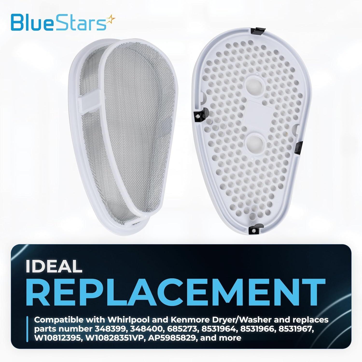 [Lifetime Warranty] W10828351 Dryer Lint Filter & Cover with Stainless Steel Mesh Screen - Compatible with Whirlpool Kenmore Dryer/Washer - Replaces 8531964 8531966 8531967 AP5985829 image 3