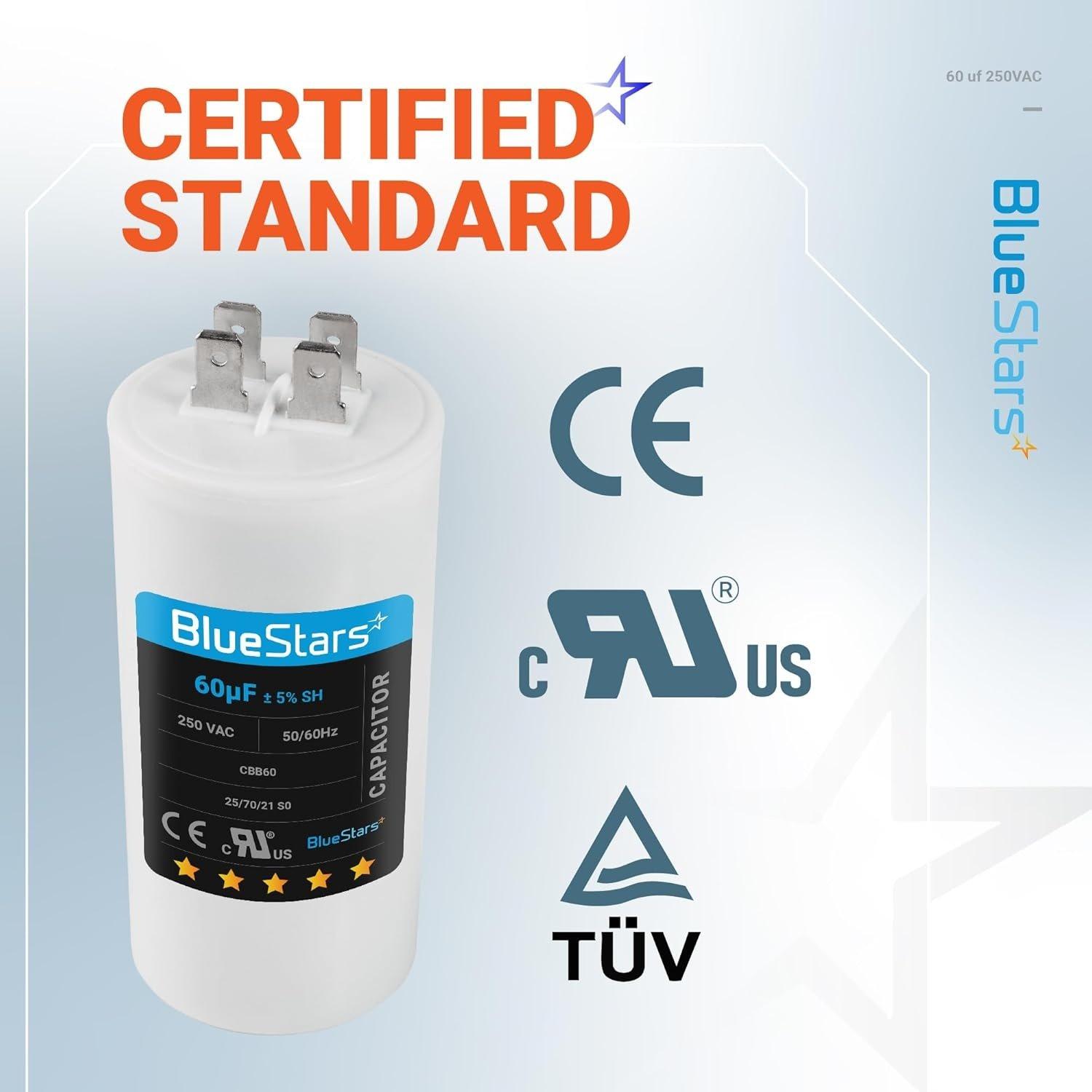 [Lifetime Warranty] [UL Listed] CBB60 60 uF MFD Â±5% 250 VAC 50/60 Hz Round Run Start Capacitor - Fits Air Conditioner, Heat Pump, Pool Pump image 4