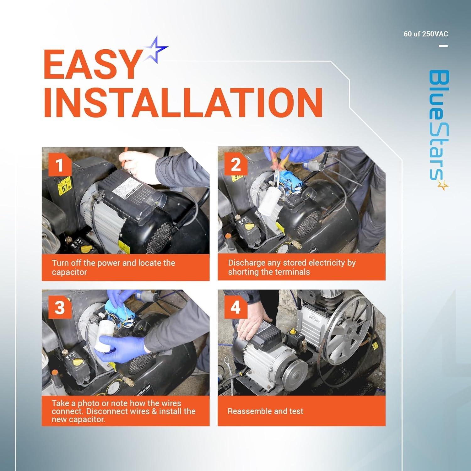 [Lifetime Warranty] [UL Listed] CBB60 60 uF MFD Â±5% 250 VAC 50/60 Hz Round Run Start Capacitor - Fits Air Conditioner, Heat Pump, Pool Pump image 6