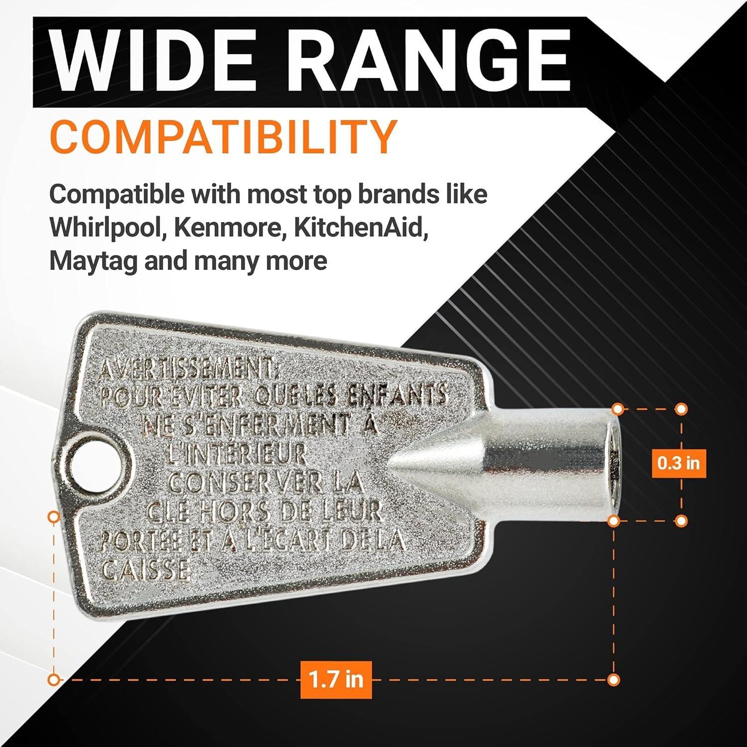 [Lifetime Warranty] 216702900 Metal Freezer Door Key - Compatible with Frigidaire & Kenmore Freezers - Replaces AP4071414 AP2113733 AP4301346 PS1991481 6599905 PS2061565 12849 - Pack of 4 image 5