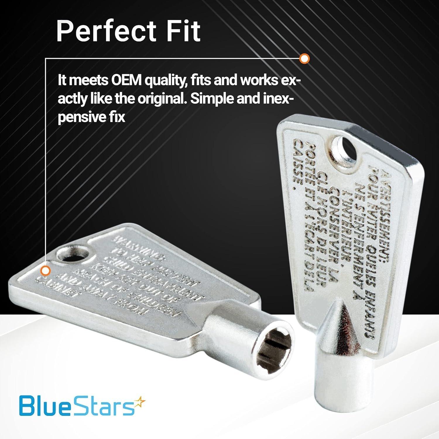 [Lifetime Warranty] 216702900 Metal Freezer Door Key - Compatible with Frigidaire & Kenmore Freezers - Replaces AP4071414 AP2113733 AP4301346 PS1991481 6599905 PS2061565 12849 - Pack of 4 image 2