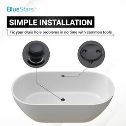 [Lifetime Warranty] Tip-Toe Tub Trim Kit Set with Two-Hole Matte Black thumbnail 3
