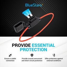 [Lifetime Warranty] 14 Gauge Inline Fuse Holder Tinned Copper Marine Wire Waterproof Pigtail Blade Fuse Block Relay thumbnail 3