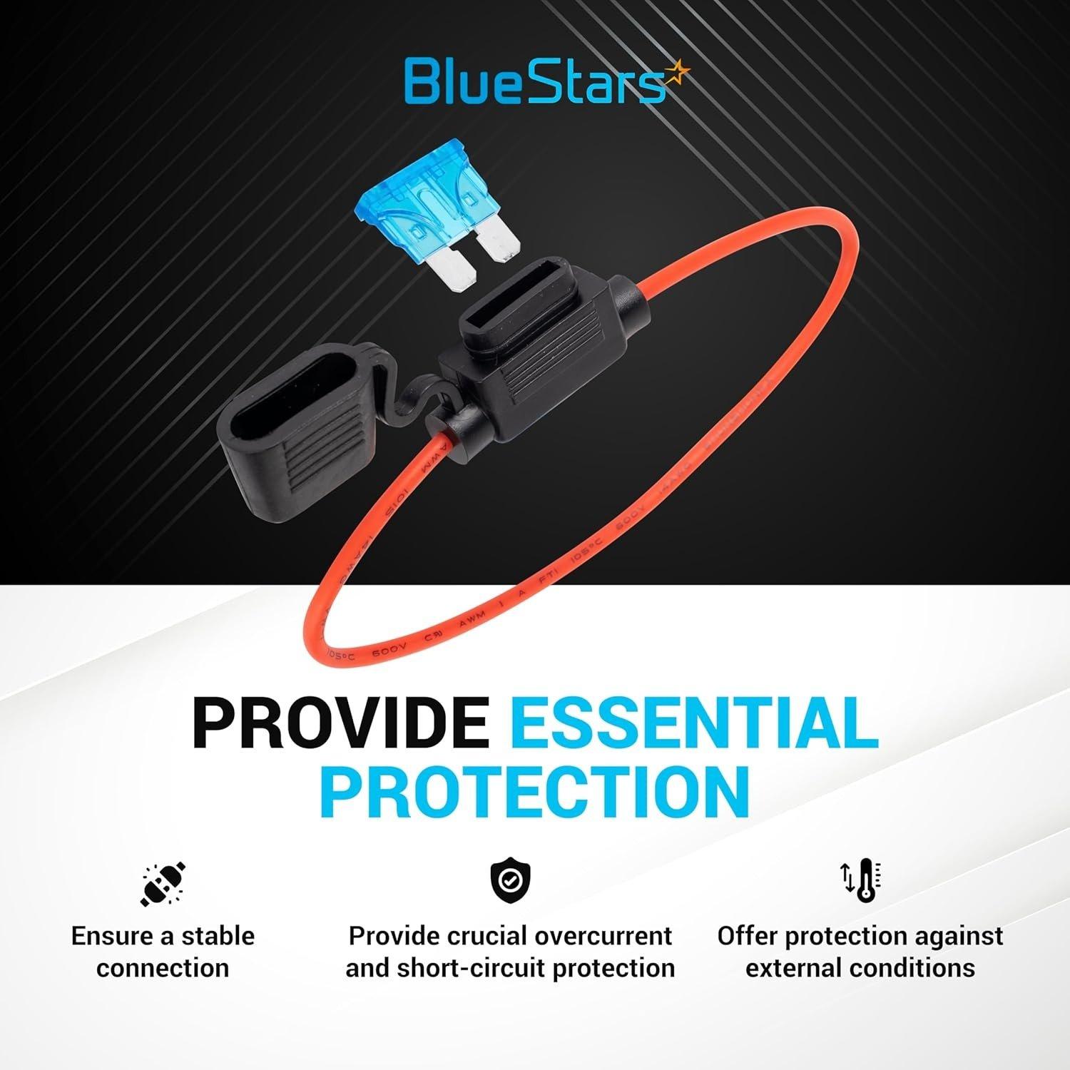 [Lifetime Warranty] 14 Gauge Inline Fuse Holder Tinned Copper Marine Wire Waterproof Pigtail Blade Fuse Block Relay image 3